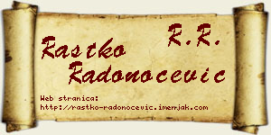 Rastko Radonoćević vizit kartica